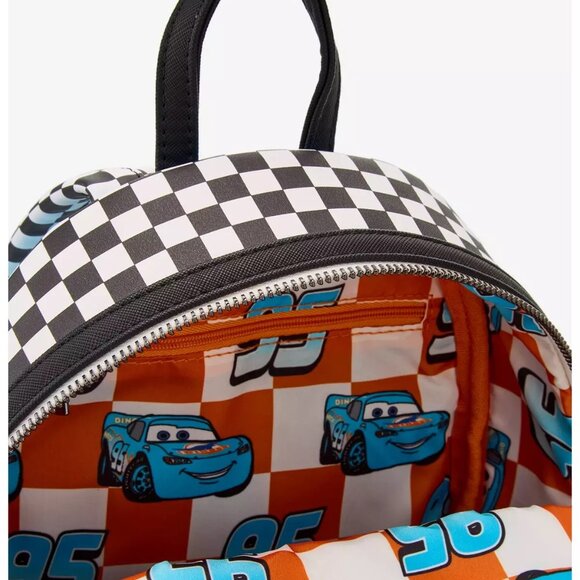 Loungefly Pixar Cars Lightning McQueen Dinoco Light-Up Backpack and Wallet Set - Picture 6 of 12